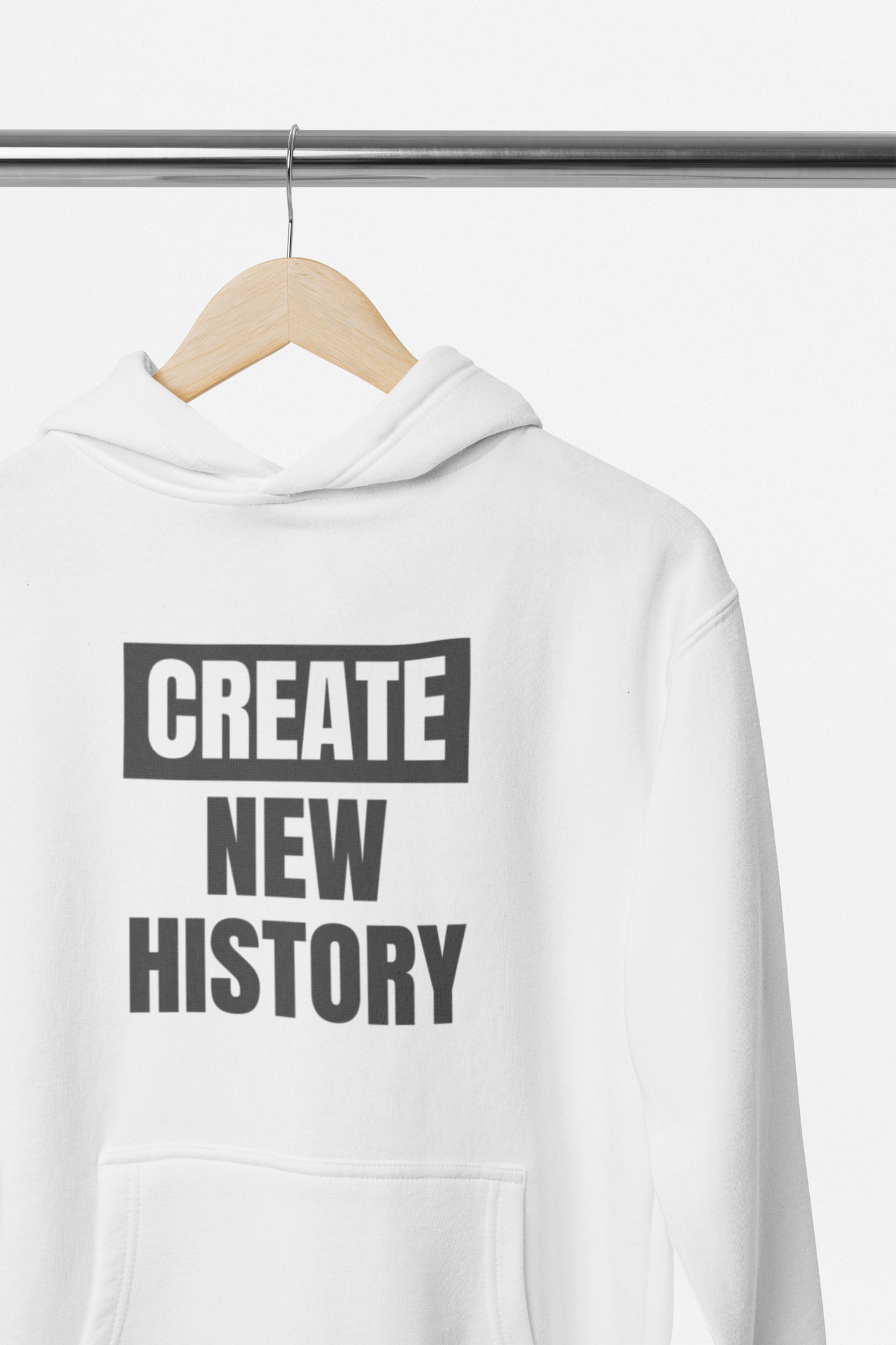 White Hoodie Bold
